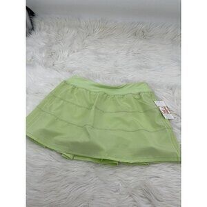 NEW GB Girls Active Skort Tennis Golf Running Size Large Pockets Neon Skirt